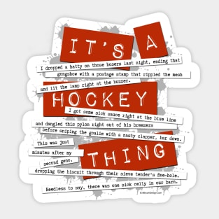 Hockey Slang Sticker